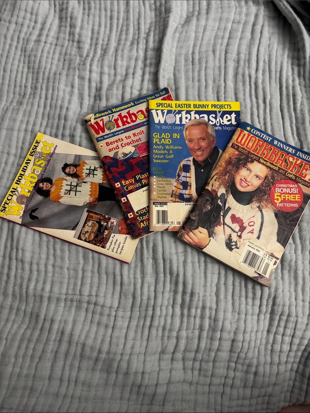 Vintage 1993 Lot of 4 The Workbasket and Home Arts Magazine Issues